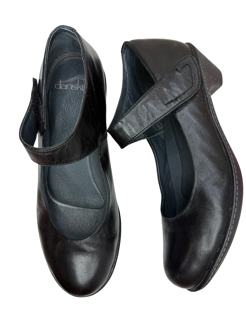 Dansko Bess Comfort Mary Jane Leather Heels Size 37 Sz 7